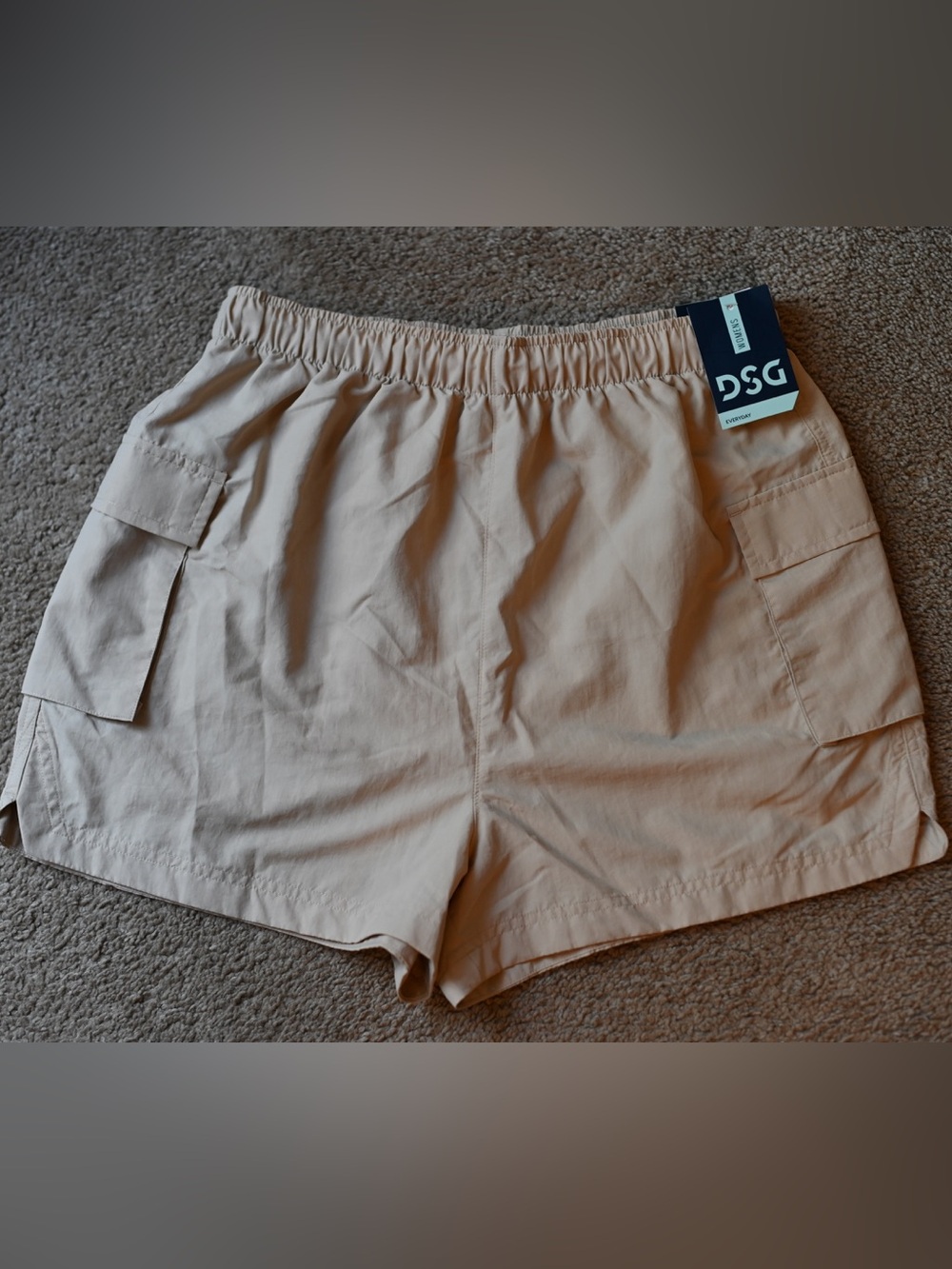DSG Women’s Tan Cargo Shorts with Elastic Waist